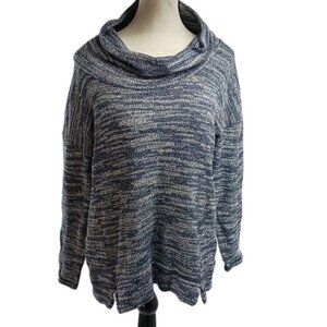 Aerie Sweater Blue Cowl Neck Long Sleeve Casual Cozy Womens Size Medium
